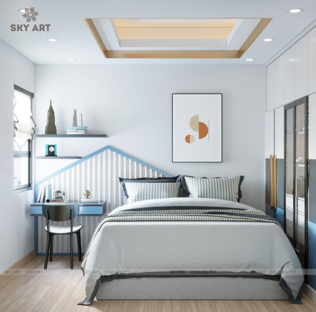 Thiết kế nội thất phòng ngủ cho bé trai căn hộ Emerald Celadon City