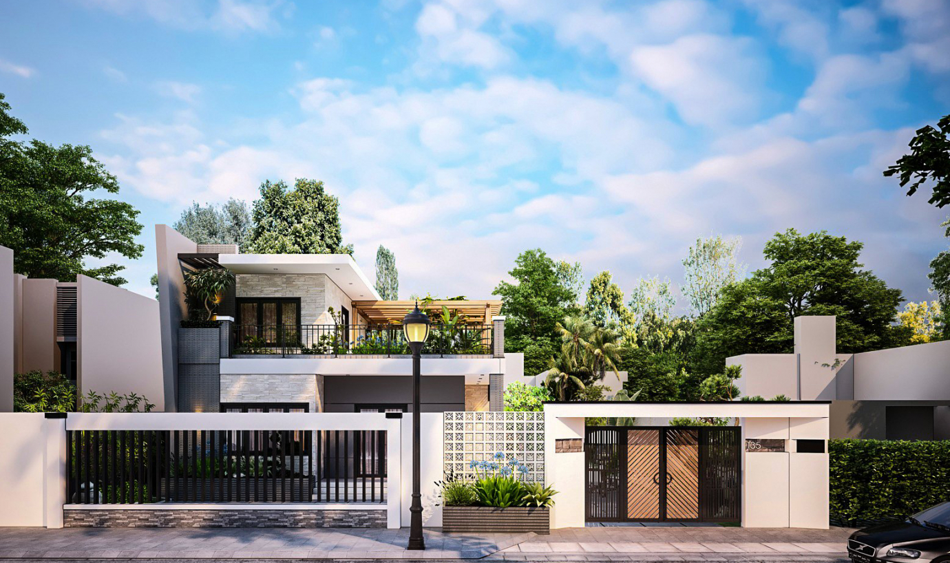 Mẫu Nhà Vườn 1 Trệt, 1 Lầu Đẹp Tại Đồng Nai