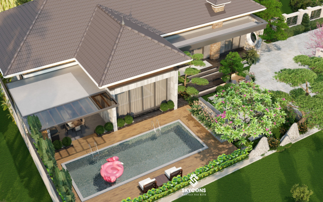 Biệt Thự Vườn Hiện Đại Nổi Bật Tại Long An
