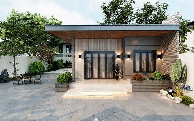 Xây Dựng Nhà Câp 4 Mái Bằng Độc Đáo