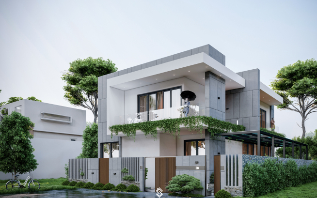 Xây Dựng Nhà Phố 2 Tầng Hiện Đại